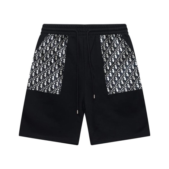 Dior Black Sweat Shorts with Oblique Print Pockets